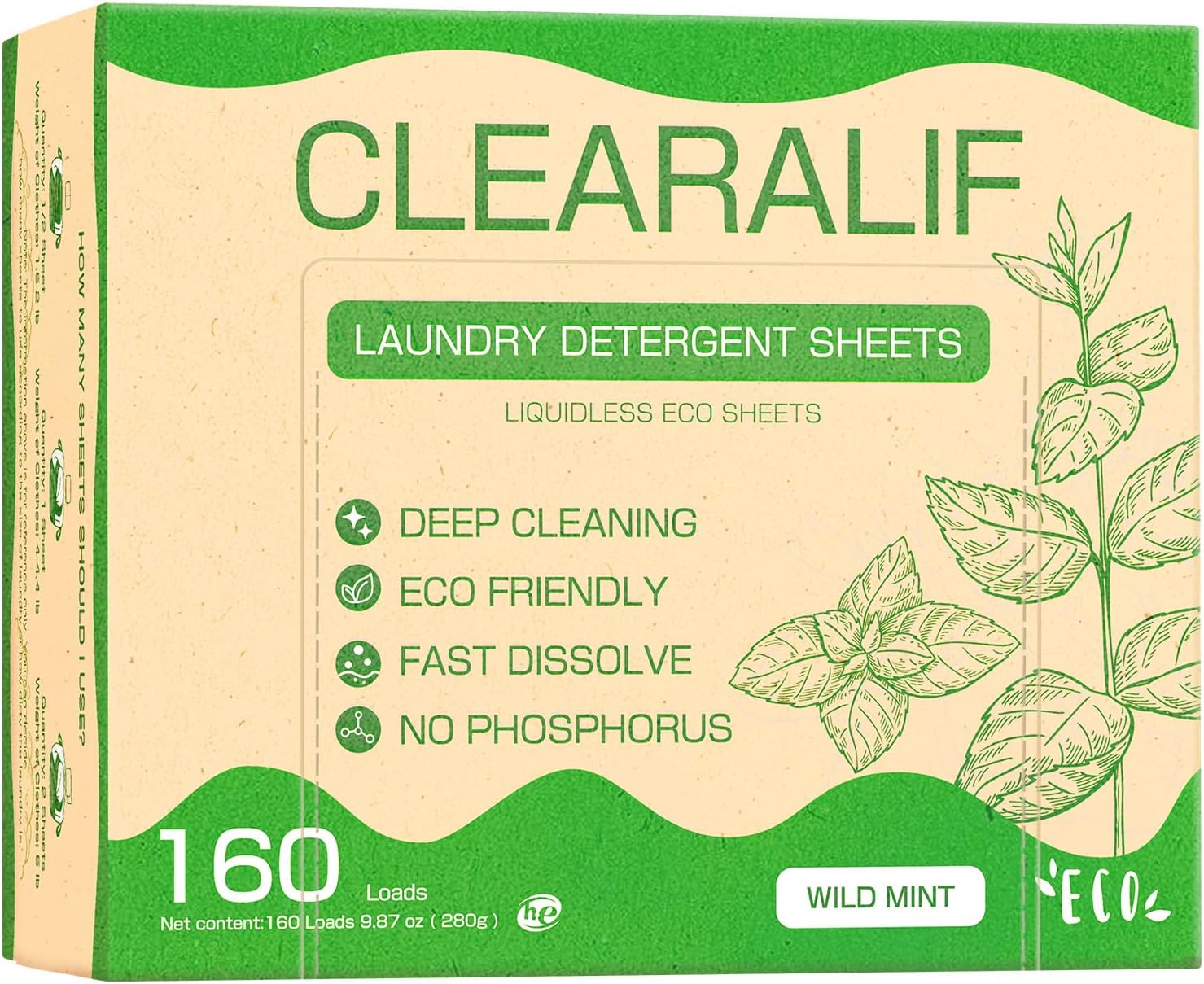 CLEARALIF Laundry Detergent Sheets Up to 160 Loads, Fresh Linen - Great For Travel,Apartments, Dorms,Laundry Detergent Strips Eco Friendly & Hypoallergenic