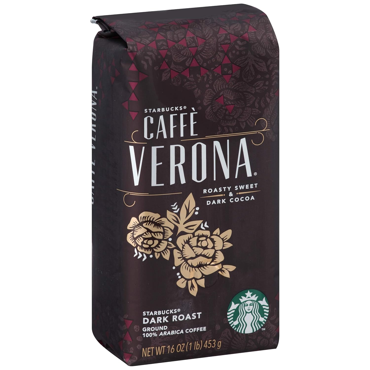 Starbucks Ground Coffee, Dark Roast Coffee, Caffè Verona, 100% Arabica, 1 bag (28 oz)