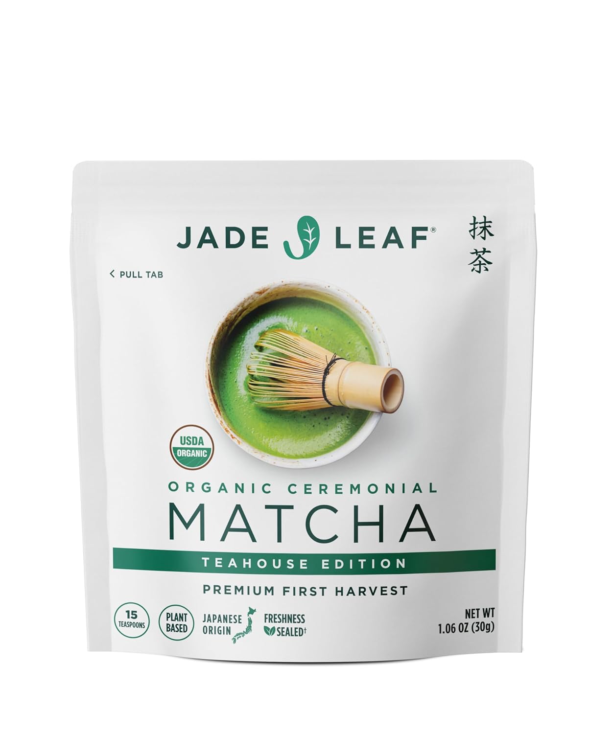 Jade Leaf Matcha Organic Green Tea Powder - Culinary Grade Premium Second Harvest - Authentic Japanese Origin (1.06 Ounce Pouch)