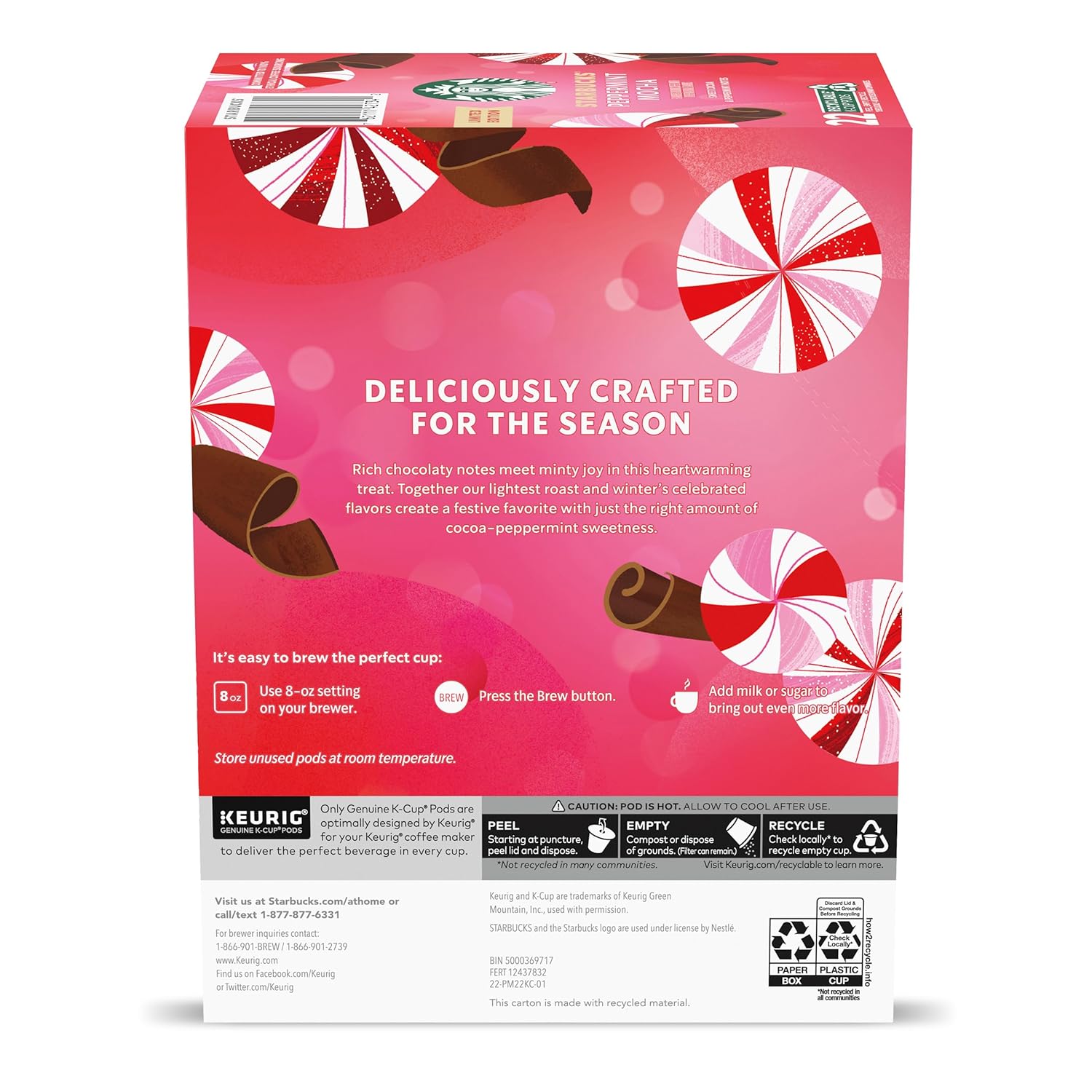 Starbucks K-Cup Coffee Pods, Medium Roast Coffee, Pike Place Roast for Keurig Brewers, 100% Arabica, 4 boxes (96 pods total)