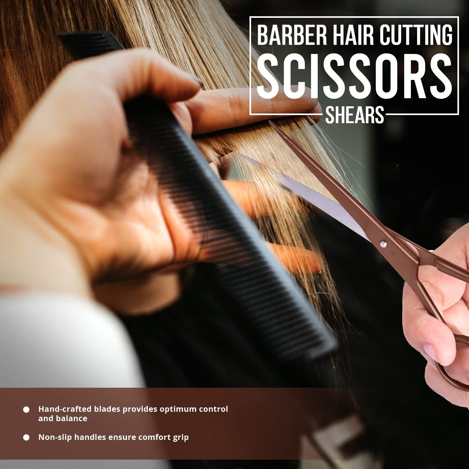 Utopia Care Hair Cutting and Hairdressing Scissors 6.5 Inch, Premium Stainless Steel shears with smooth Razor & Sharp Edge Blades, for Salons, Men & Women, Kids, Adults, & Pets - Silver