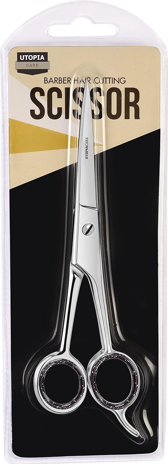 Utopia Care Hair Cutting and Hairdressing Scissors 6.5 Inch, Premium Stainless Steel shears with smooth Razor & Sharp Edge Blades, for Salons, Men & Women, Kids, Adults, & Pets - Silver