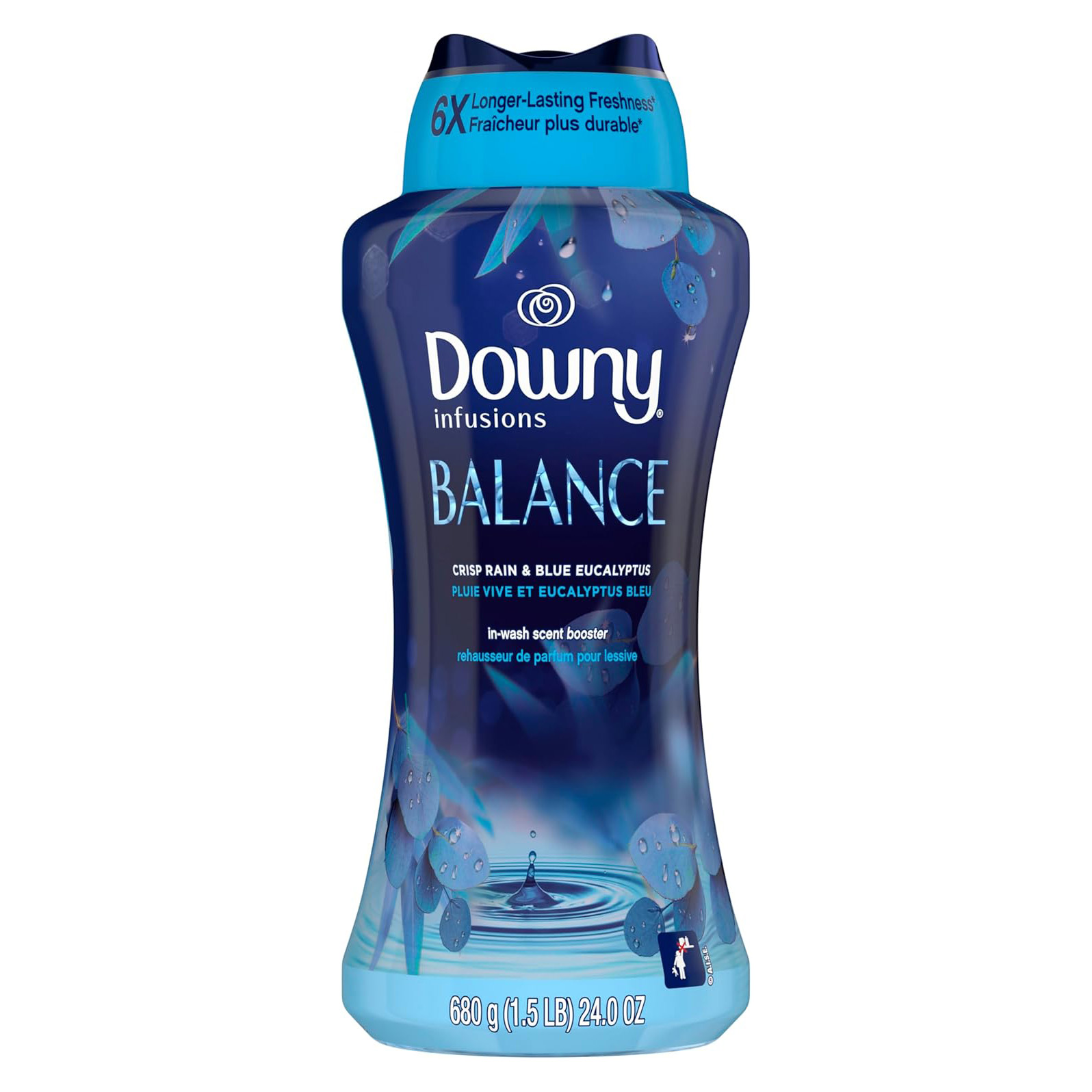 Downy Infusions In Wash Scent Booster Beads, CALM, Soothing Lavender and Vanilla Bean Scent, 24 oz Laundry Beads