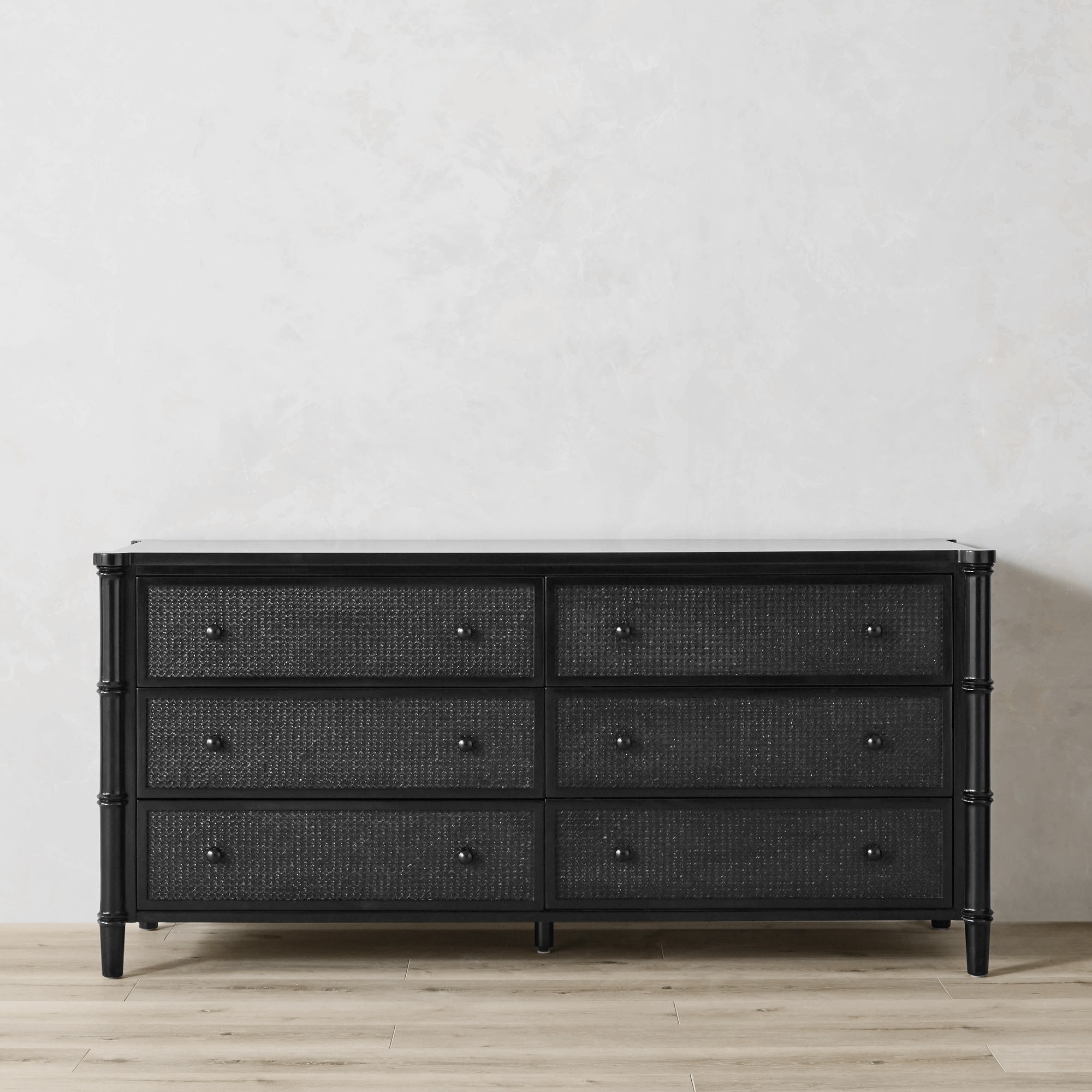 Cane 6-Drawer Dresser (68