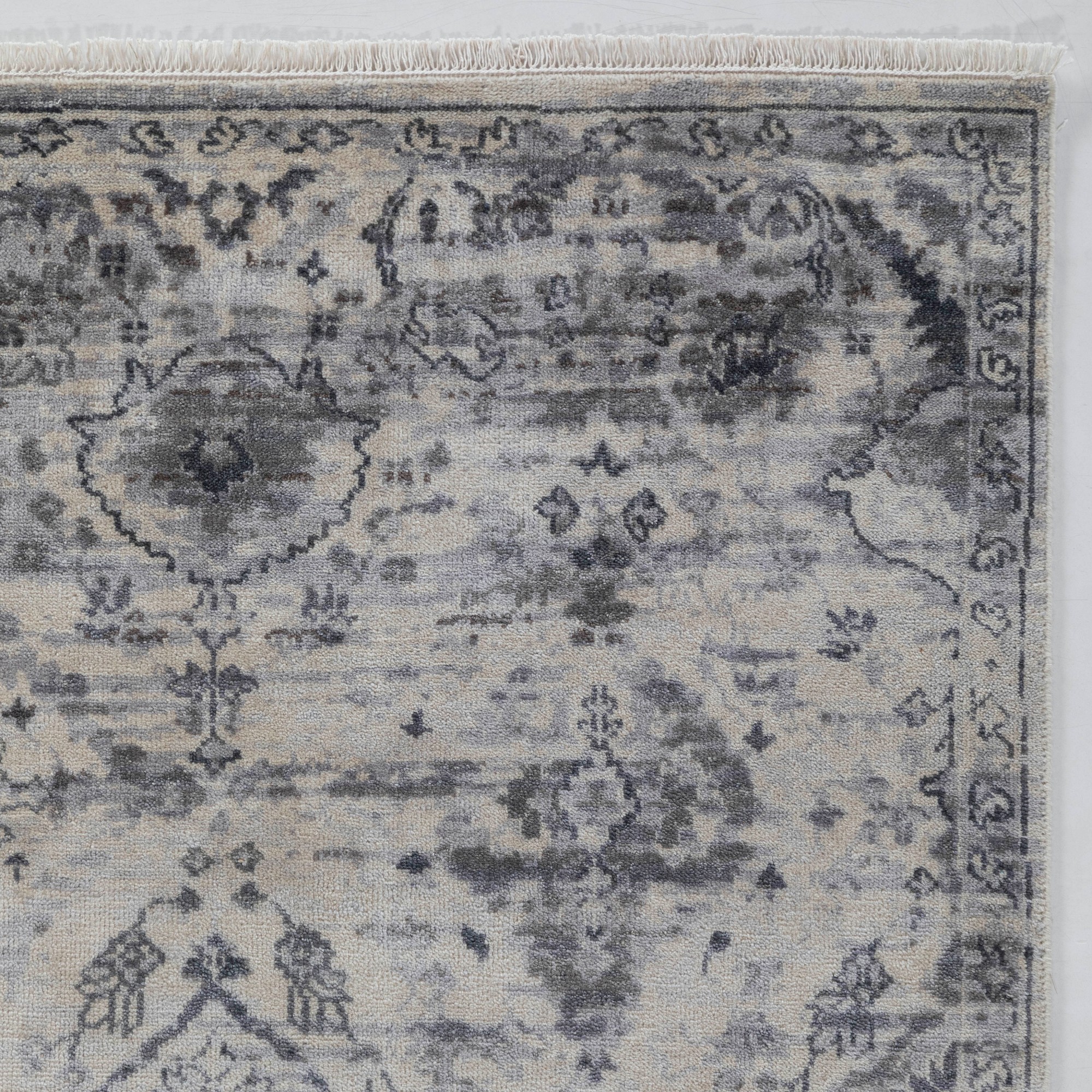 Broken Floral Hand Knotted Rug