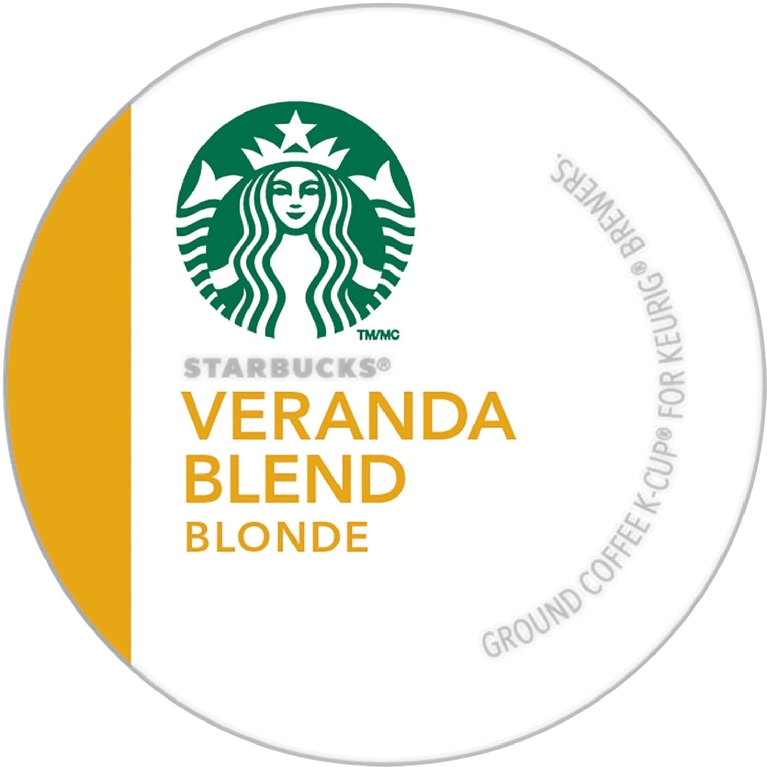 Starbucks K-Cup Coffee Pods, Starbucks Blonde Roast Coffee, Veranda Blend for Keurig Brewers, 100% Arabica, 6 boxes (60 pods total)