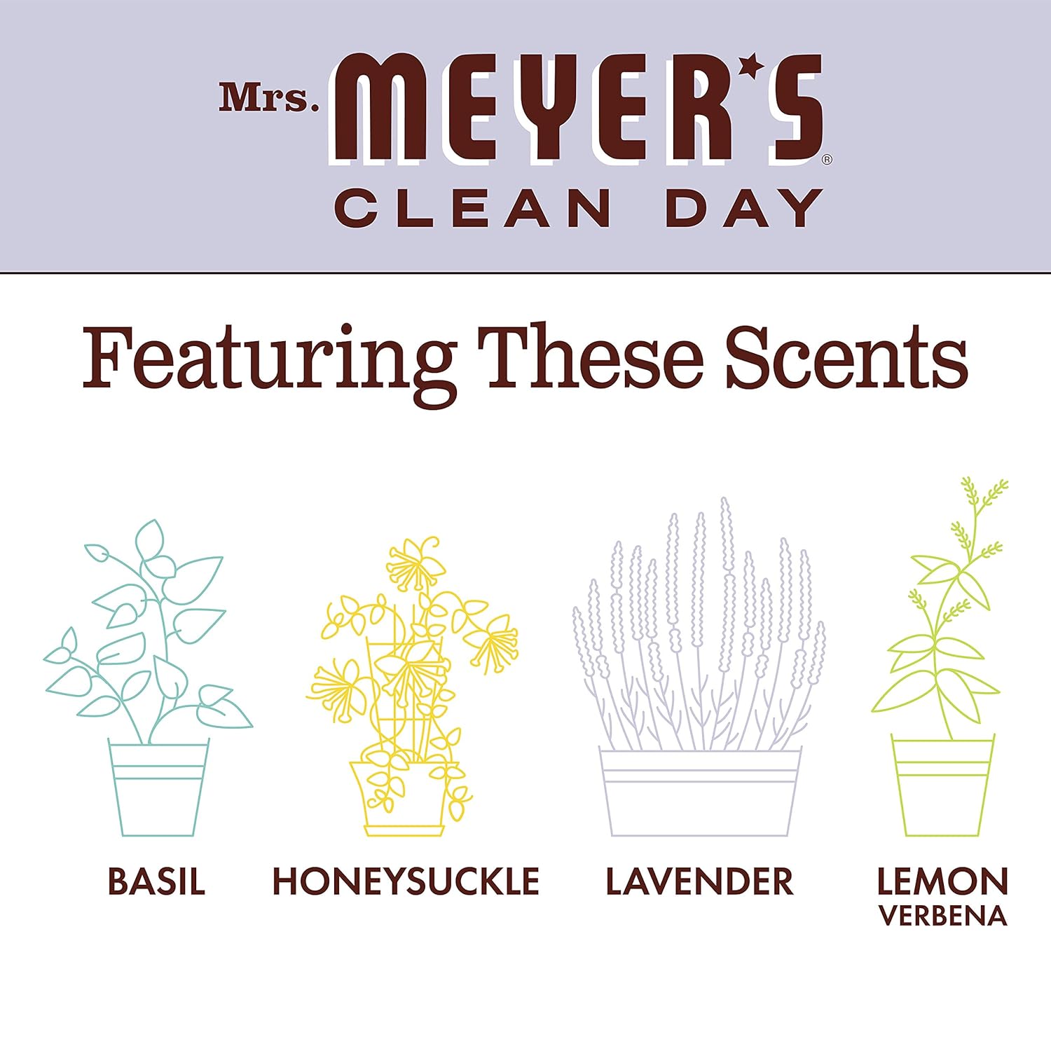 MRS. MEYER'S CLEAN DAY Liquid Hand Soap Refill, Cruelty Free and Biodegradable Formula, Lemon Verbena Scent, 33 oz