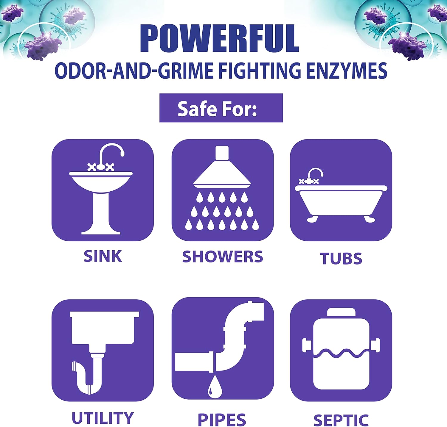 SANI 360° Sani Sticks Drain Cleaner and Deodorizer, Enzyme Pipe Cleaners, Eliminate Odors, Prevent Clogged Drains, Safe for Sinks, Bathtub Drains, Septic Tanks, 24 Count, Lemon Scent