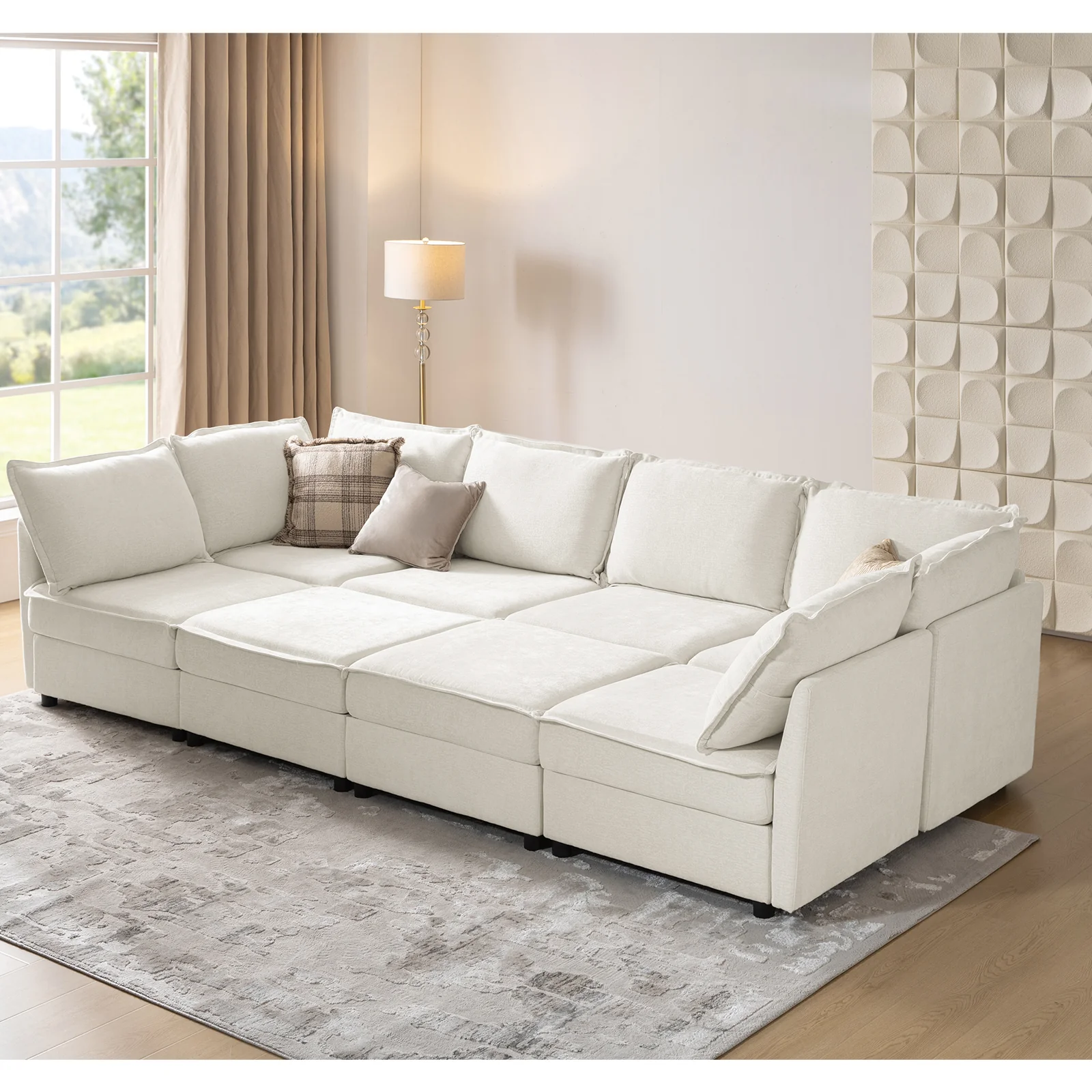 Victoria 8-Seater Soft Sectional Sofa with Storage
