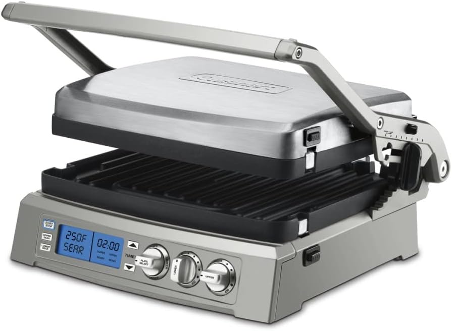 Cuisinart Panini Press, Stainless Steel Griddler, Sandwich Maker & More, 5-IN-1, GR-4NP1