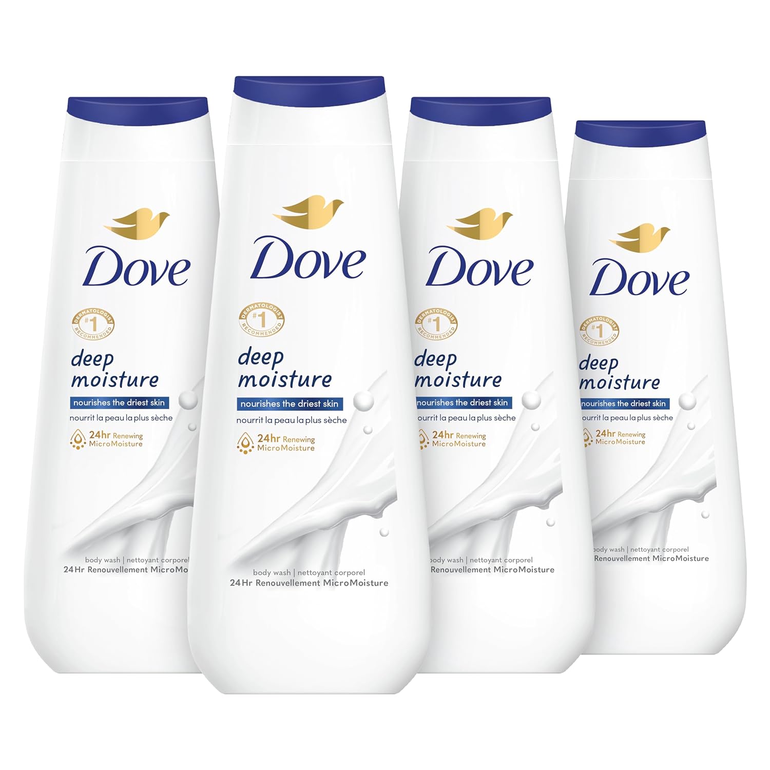 Dove Body Wash with Pump Deep Moisture For Dry Skin Moisturizing Skin Cleanser with 24hr Renewing MicroMoisture Nourishes The Driest Skin 30.6 oz