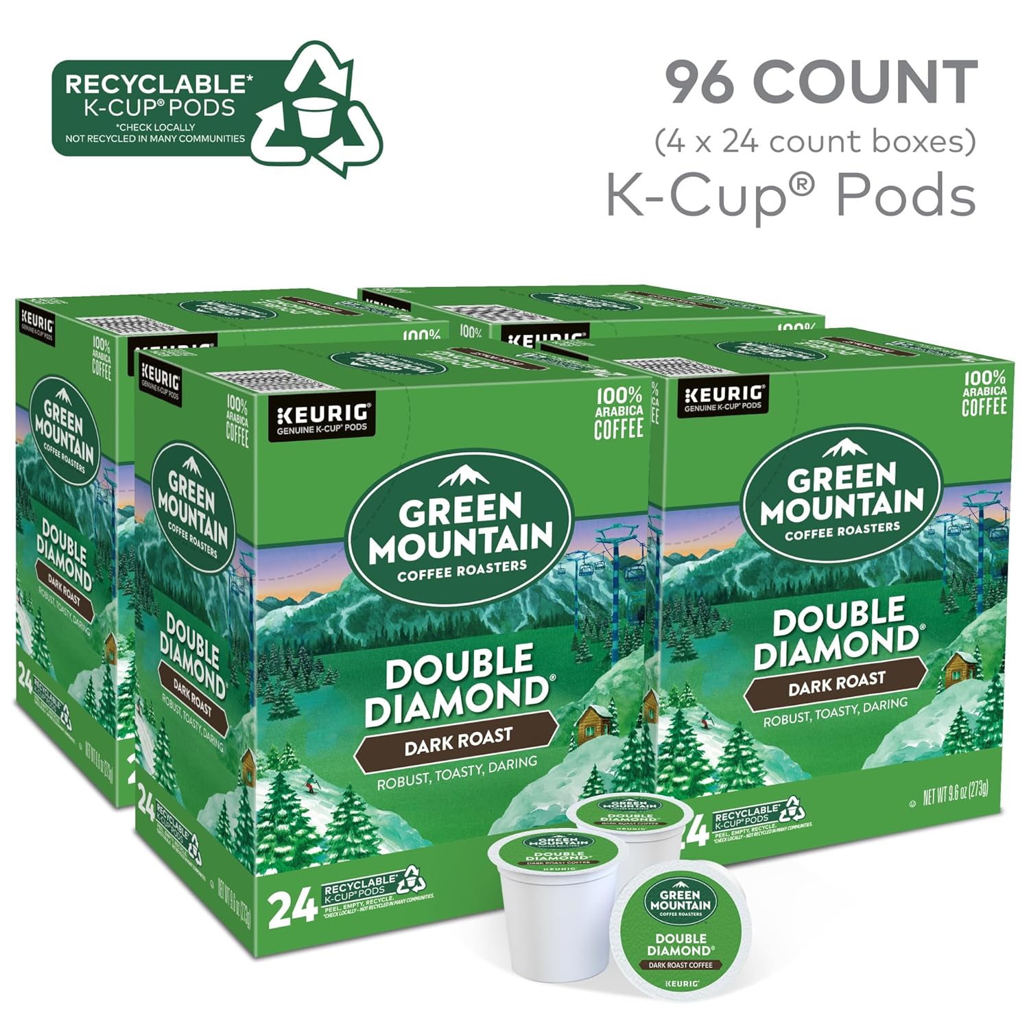 Green Mountain Coffee Roasters Dark Magic Keurig Single-Serve K-Cup Pods, Dark Roast Coffee, 72 Count (6 Packs of 12)