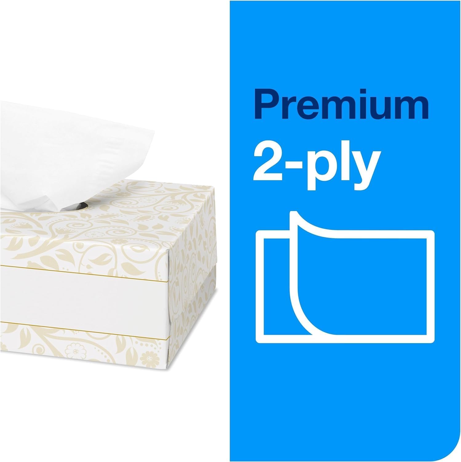Tork Advanced Facial Tissue Flat Box White, Soft, 2-ply, 30 x 100 tissues, TF6810