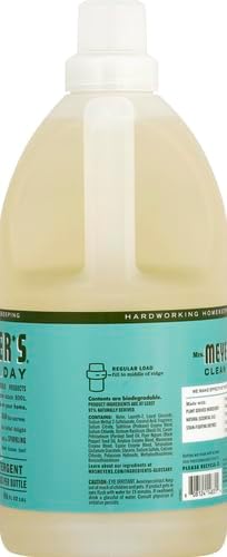 MRS. MEYER'S CLEAN DAY Liquid Laundry Detergent, Biodegradable Formula Infused with Essential Oils, Lavender, 64 oz (64 Loads)