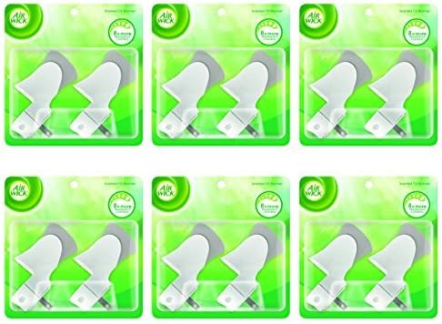 Air Wick plug in Scented Oil Warmer, White, Essential Oils, Air Freshener, 2 Count (Pack of 1)