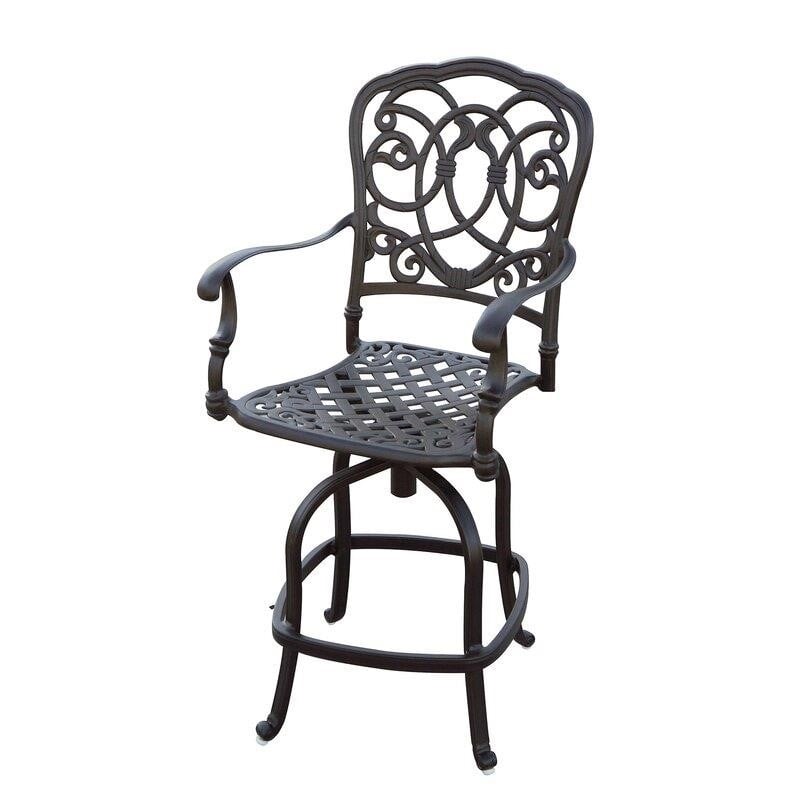 Baucom Round 6 - Person 60'' Long Bar Height Dining Set with Cushions