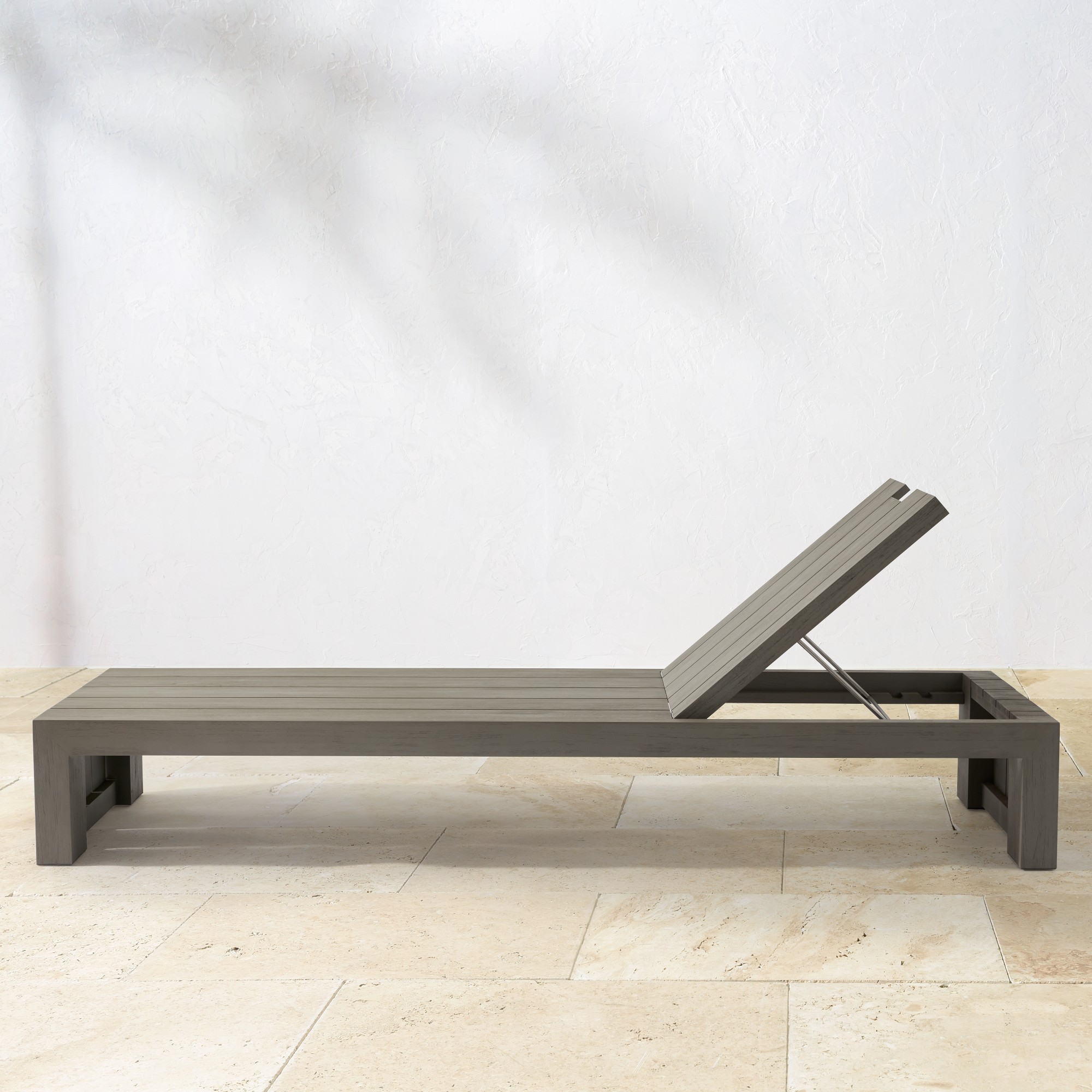 Larnaca Outdoor Grey Teak Chaise