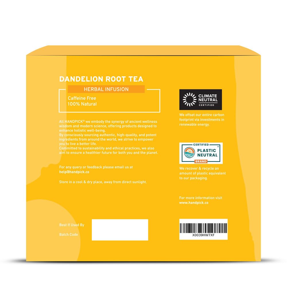 HANDPICK, Peppermint Tea, Eco-Conscious Tea Bags - 100 Count | Caffeine Free, Non-GMO | Minty, Fresh & Cool flavor | Direct From Source