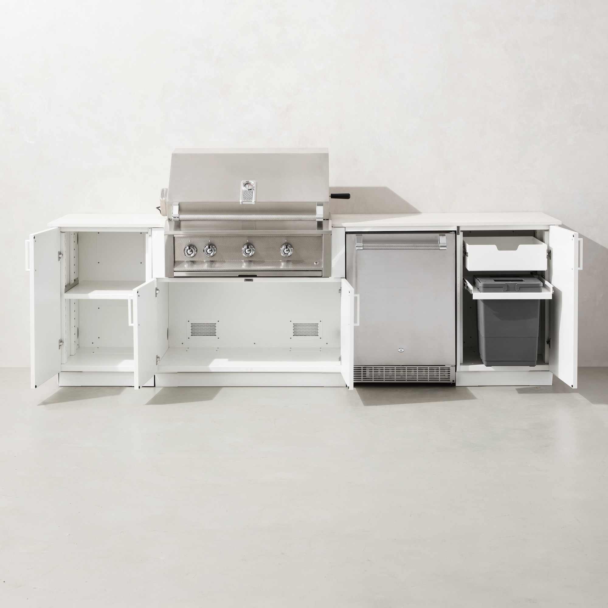 Urban Bonfire Outdoor Kitchen x Hestan 36” Grill and Fridge