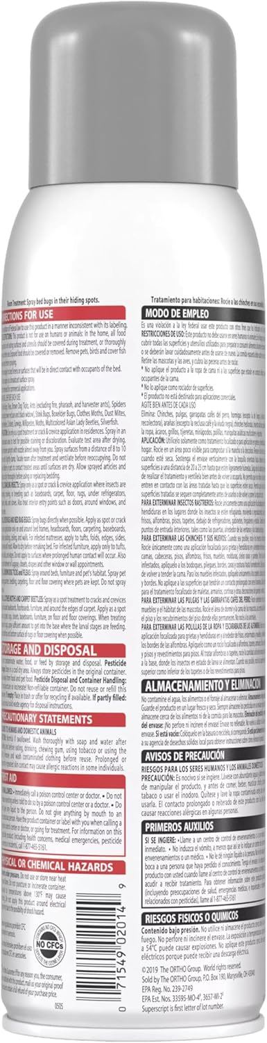 Ortho Home Defense Max Bed Bug, Flea and Tick Killer - With Ready-to-Use Comfort Wand, Kills Bed Bugs and Bed Bug Eggs, Bed Bug Spray Also Kills Fleas and Ticks, 1 gal.