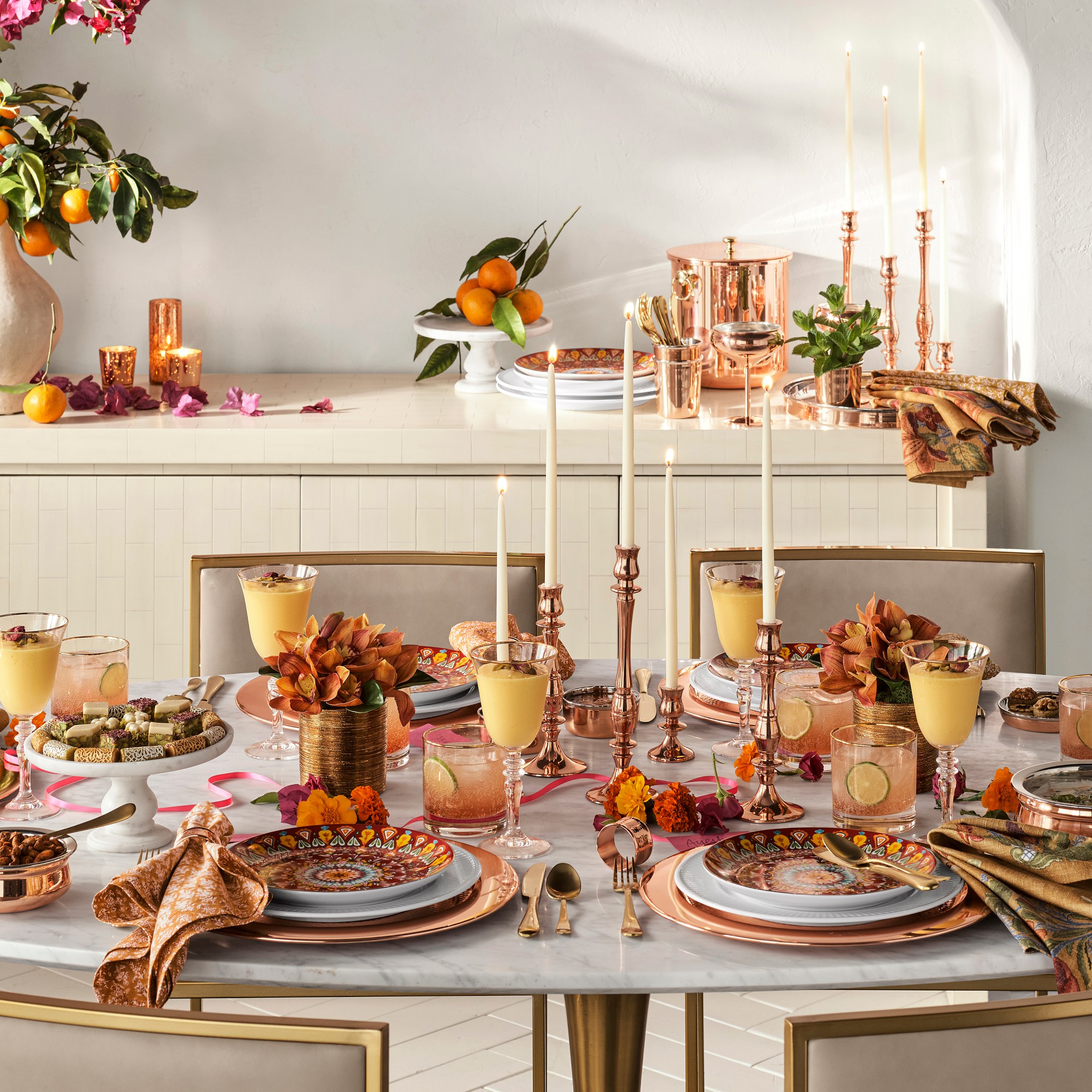 Antique Hammered Copper Charger