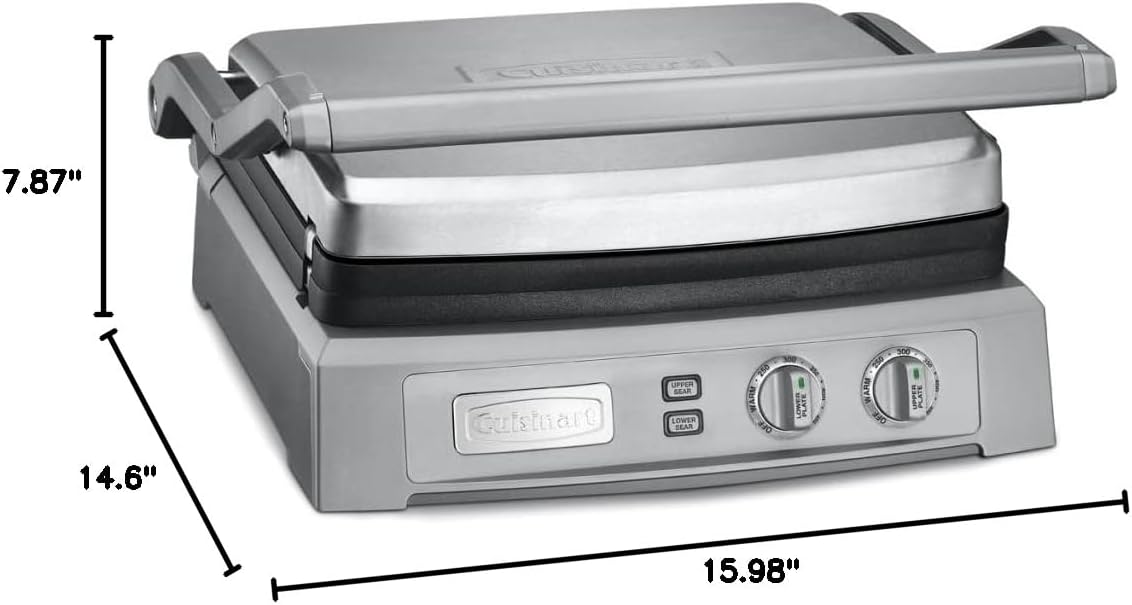 Cuisinart Panini Press, Stainless Steel Griddler, Sandwich Maker & More, 5-IN-1, GR-4NP1