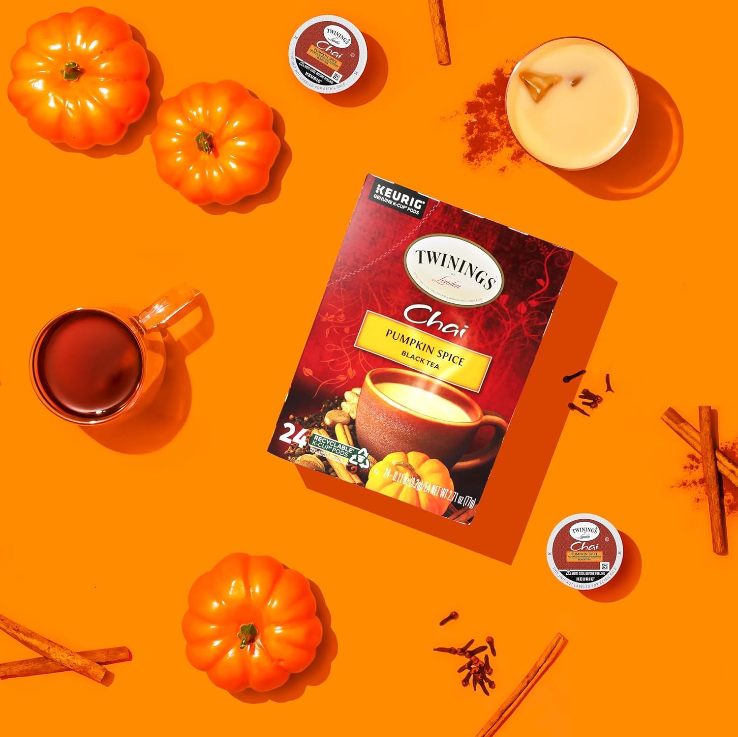 Twinings English Breakfast Black Tea K-Cup Pods for Keurig, 24 Count (Pack of 1), Smooth, Flavourful, Robust, Caffeinated, Enjoy Hot or Iced | Packaging May Vary