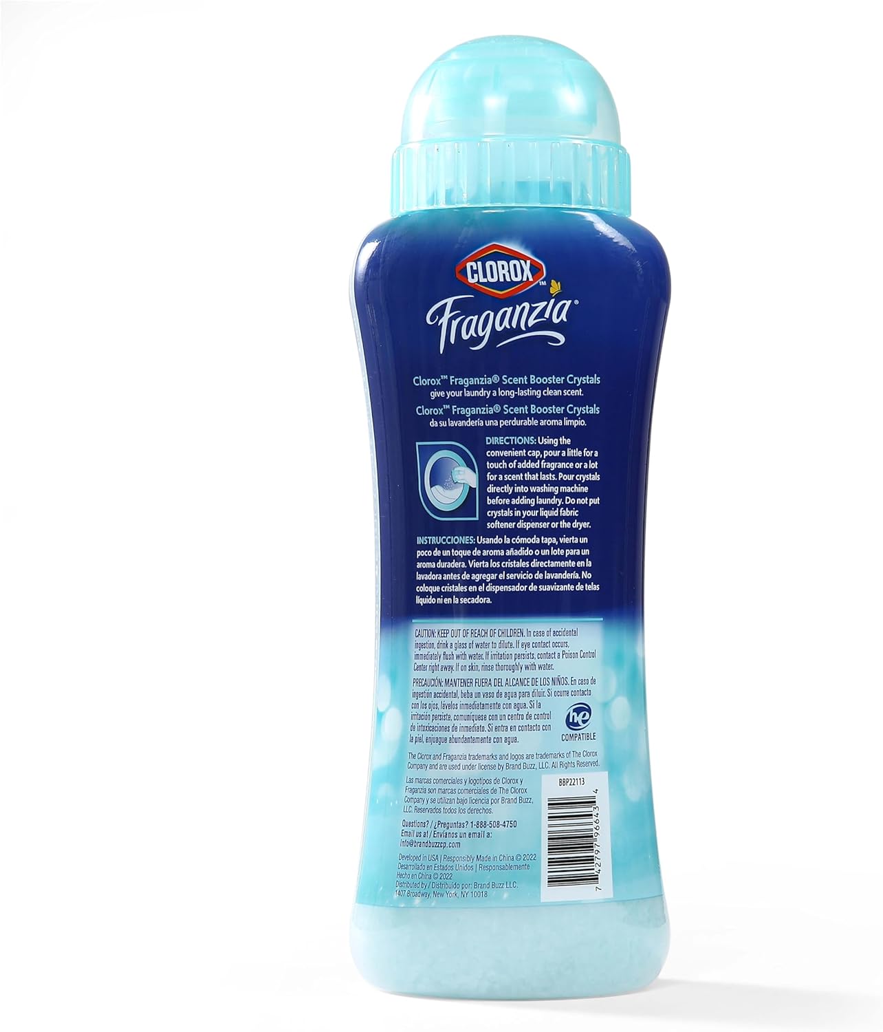 Clorox Fraganzia In-Wash Scent Booster Crystals in Ocean Scent, 18 Oz Twin Pack | Laundry Scent Booster Crystals | In-wash Scent Booster for Fresh Laundry in Ocean Scent 18 Ounce Twin Pack, 36oz