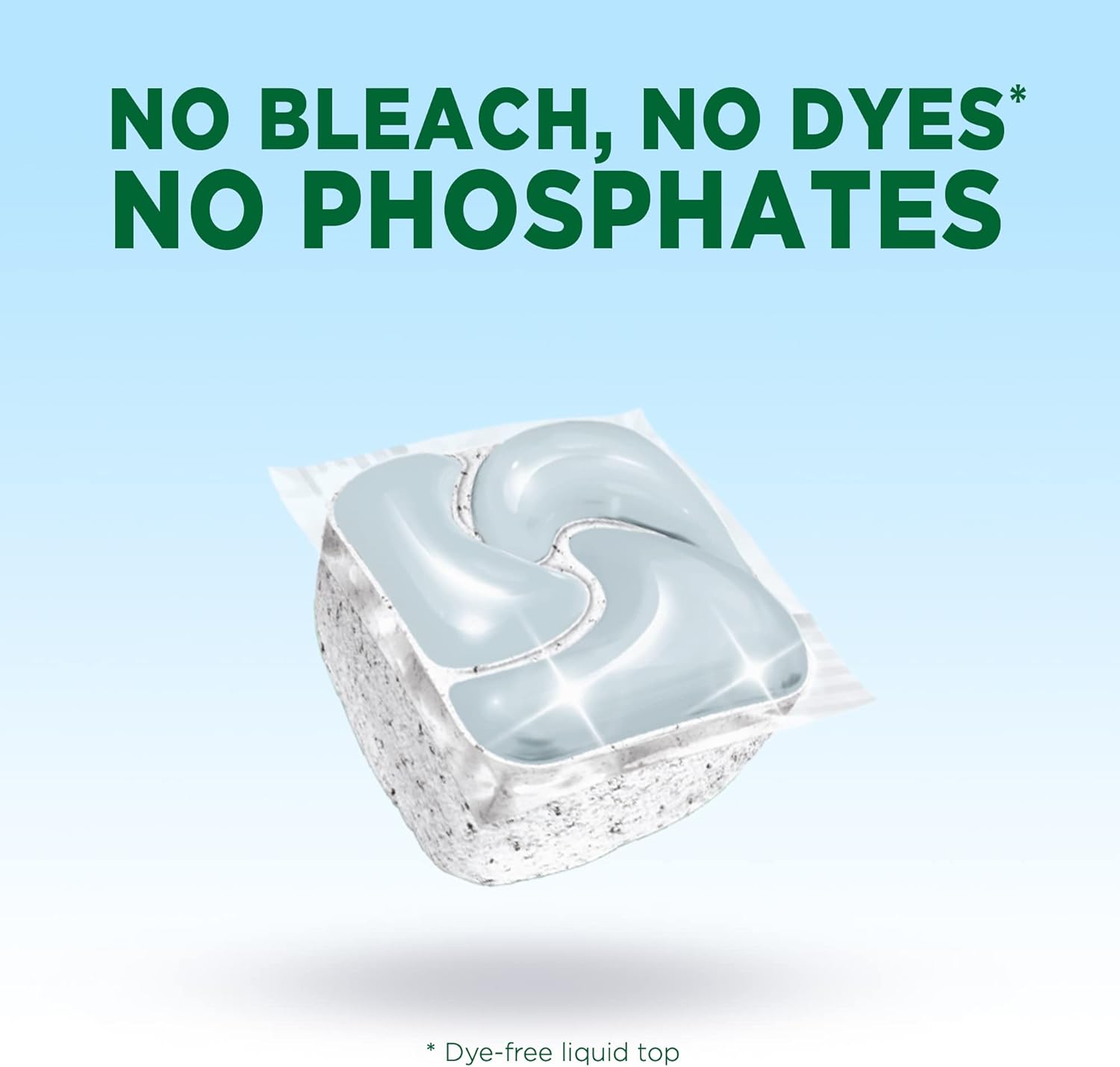 Cascade Free & Clear ActionPacs, Dishwasher Detergent, Lemon Essence, 62 Count