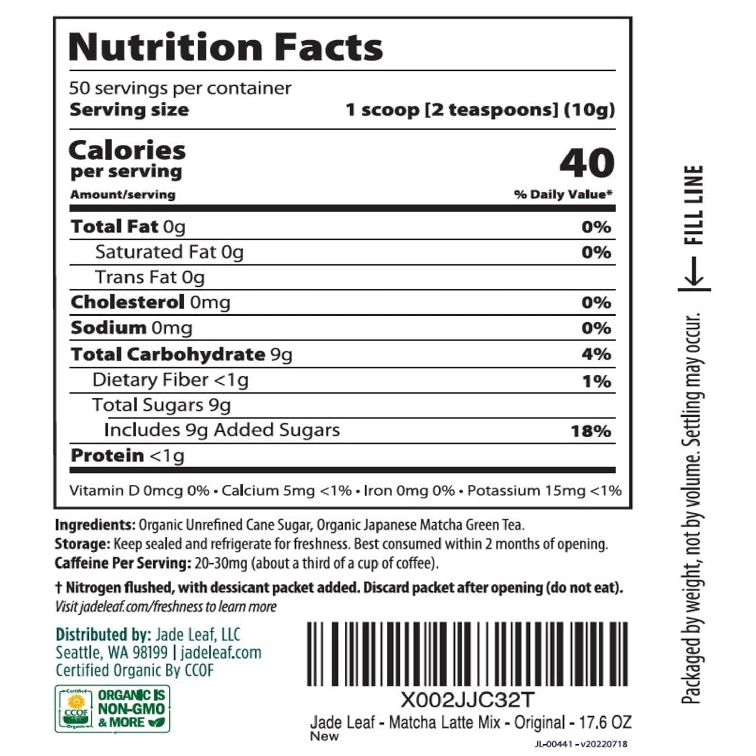 Jade Leaf Matcha Organic Café Style Sweetened Matcha Latte Premium Barista Crafted Mix - Original - Authentically Japanese (5.3 Ounce Pouch)