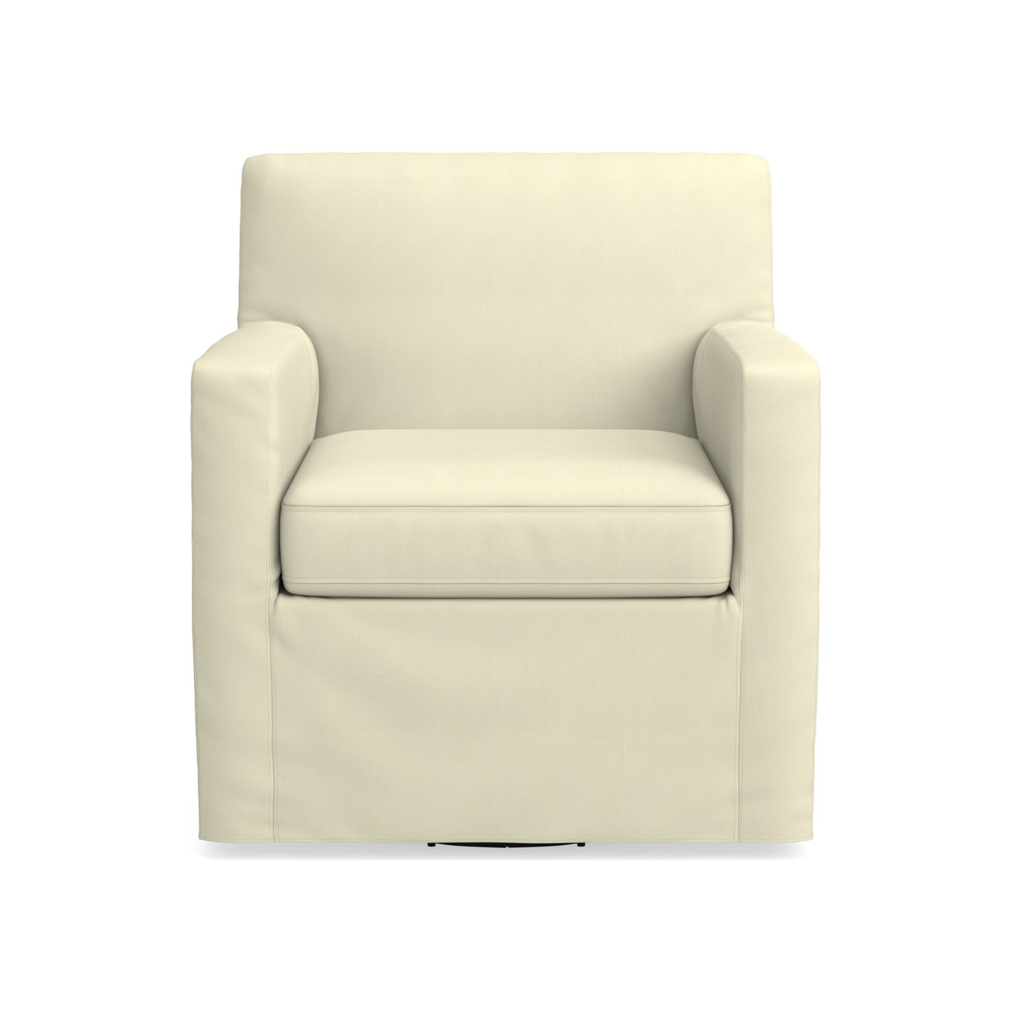 Brighton Slipcovered Swivel Armchair
