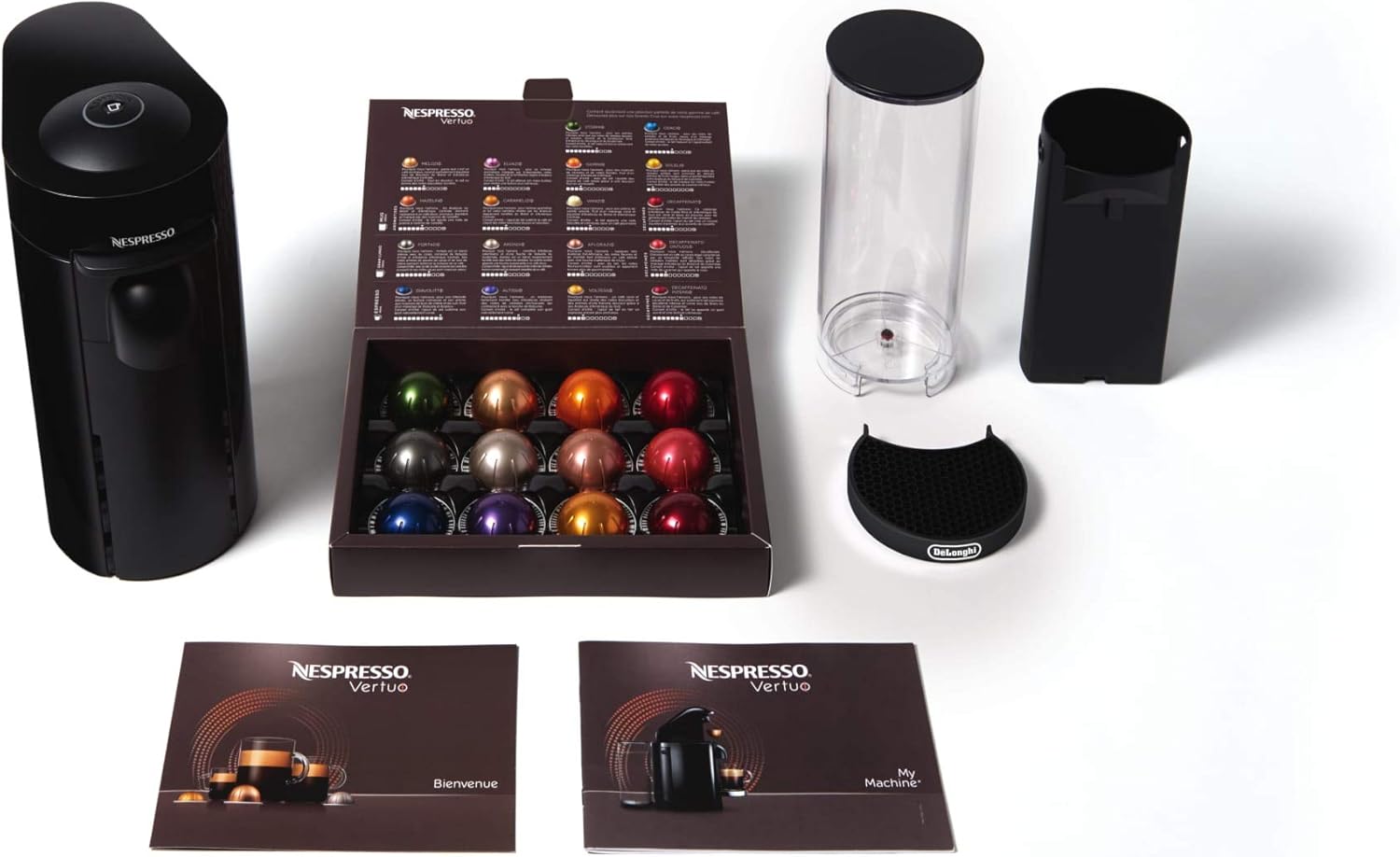 Nespresso Vertuo Plus Deluxe Coffee and Espresso Maker by De'Longhi, Matte Black