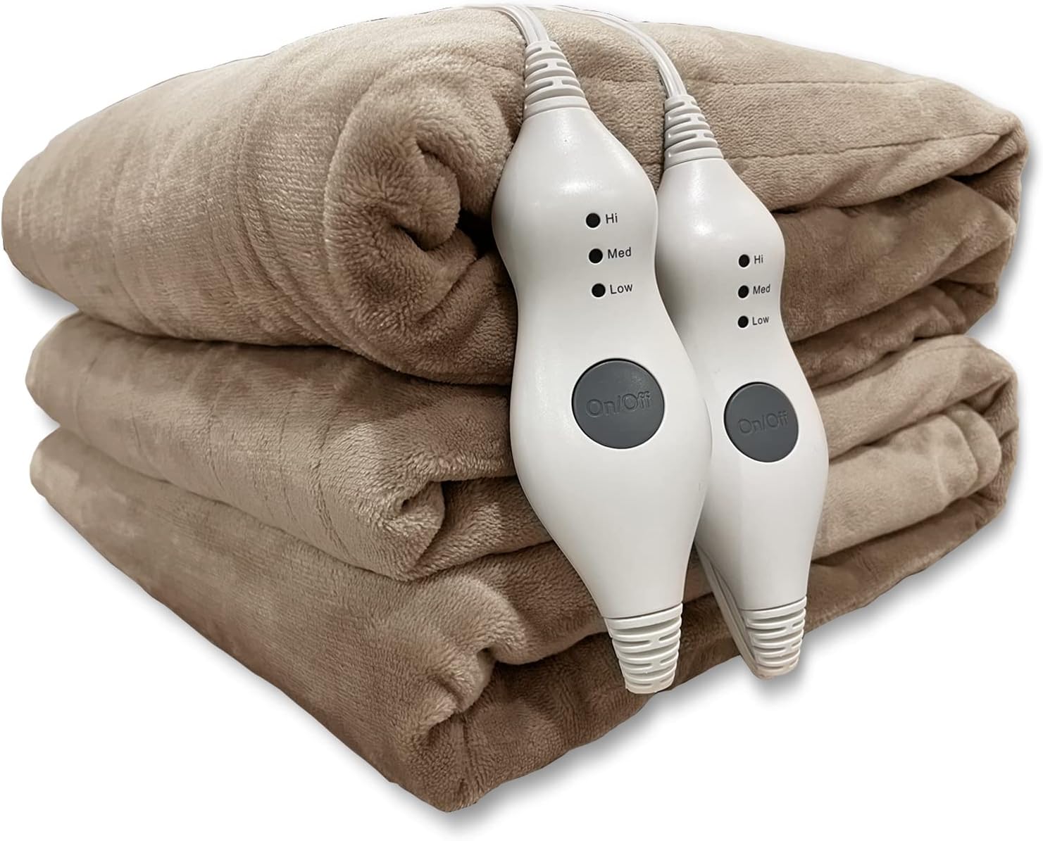 Tefici Electric Heated Blanket Throw, Super Cozy Soft 2-Layer Flannel 50