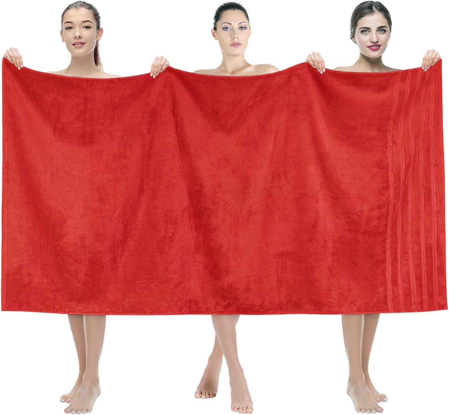 American Soft Linen Luxury 6 Piece Towel Set, 2 Bath Towels 2 Hand Towels 2 Washcloths, 100% Cotton Turkish Towels for Bathroom, Light Grey Towel Sets