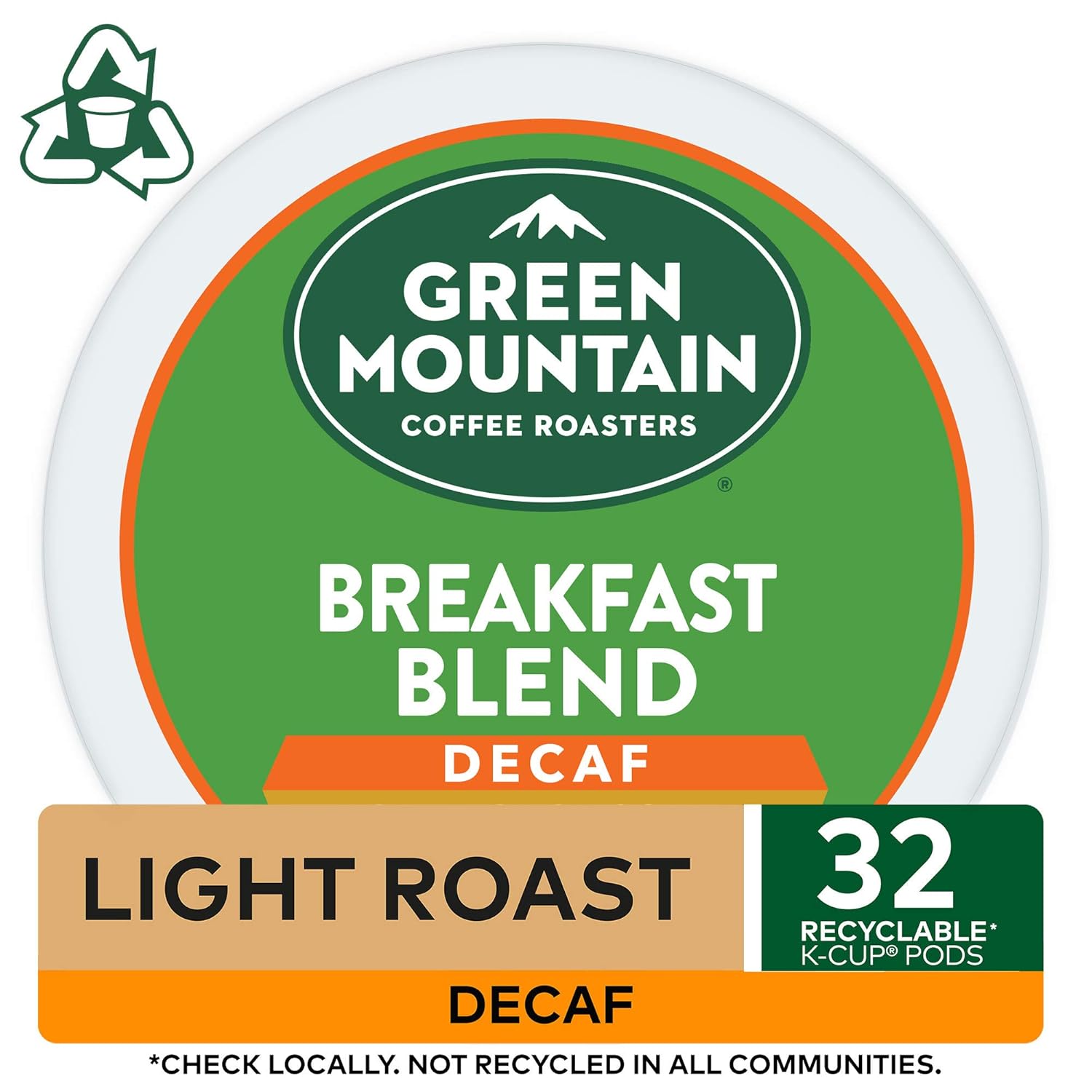 Green Mountain Coffee Roasters Breakfast Blend Single-Serve Keurig K-Cup Pods, Light Roast Coffee, 96 Count