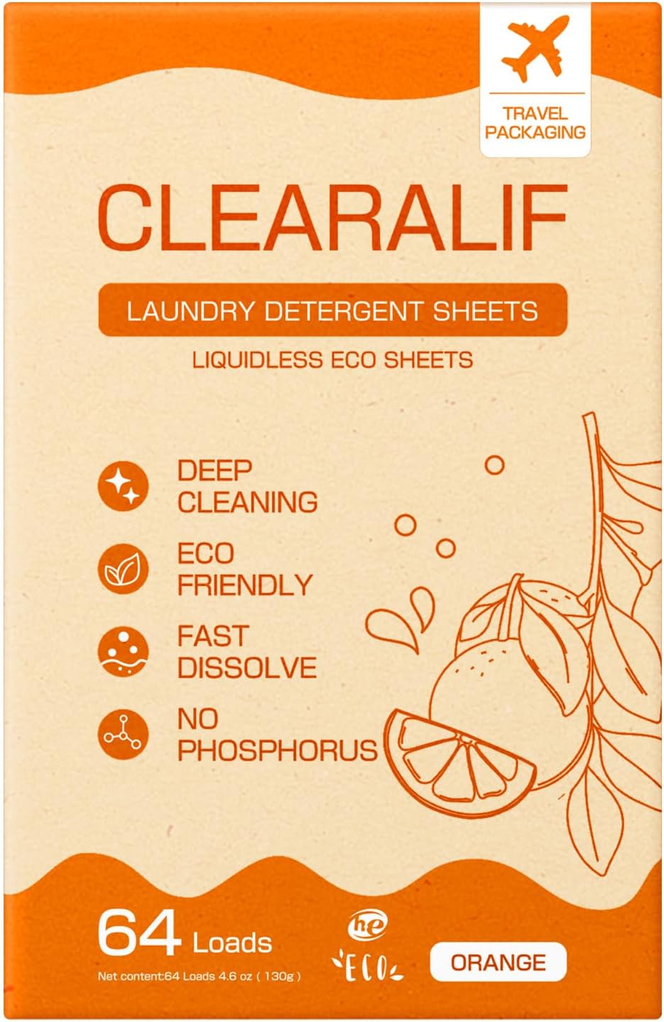 CLEARALIF Laundry Detergent Sheets Up to 160 Loads, Fresh Linen - Great For Travel,Apartments, Dorms,Laundry Detergent Strips Eco Friendly & Hypoallergenic