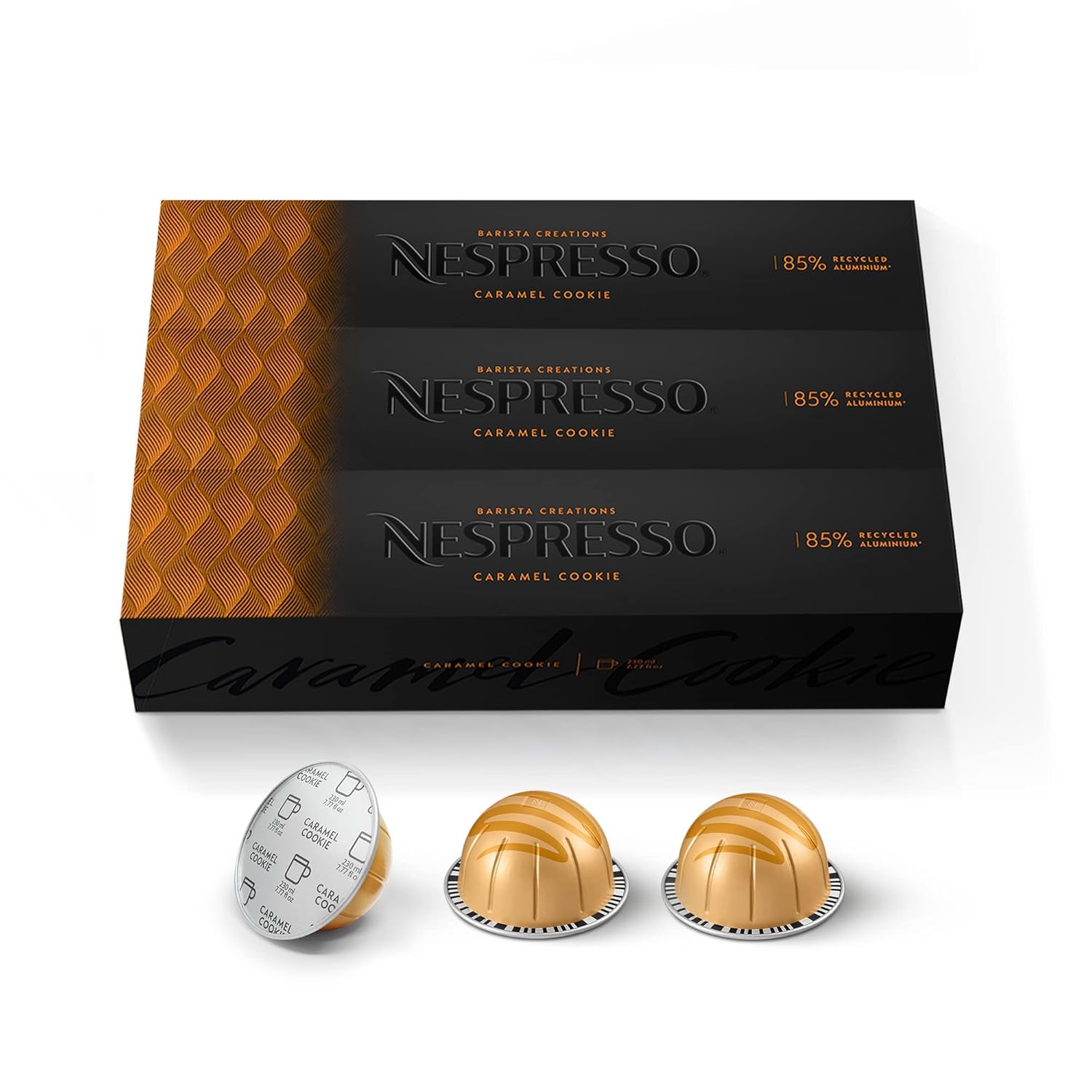 Nespresso Capsules Vertuo, Barista Flavored Pack, Medium Roast Coffee, 30 Count Coffee Pods, Brews 7.8oz.