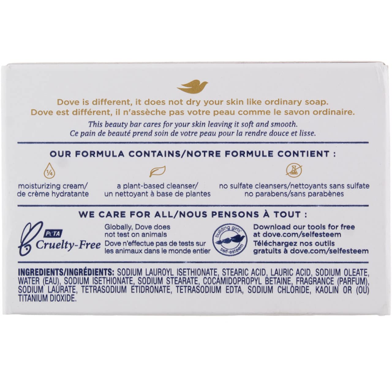 Dove Beauty Bar Gentle Skin Cleanser Moisturizing for Gentle Soft Skin Care Original Made With 1/4 Moisturizing Cream 3.75 oz, 14 Bars