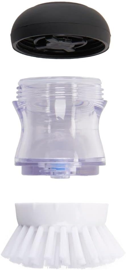 OXO Good Grips Soap Dispensing Palm Brush, Black/Clear/White