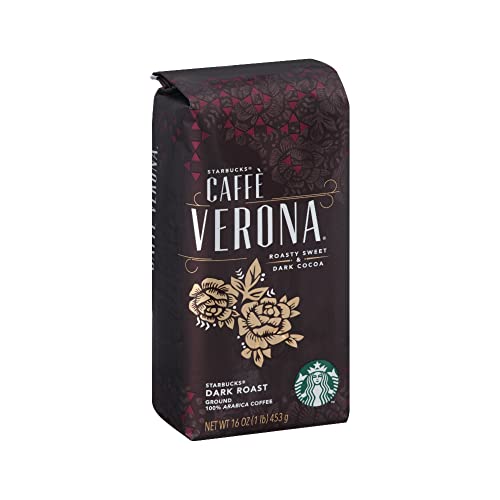 Starbucks Ground Coffee, Dark Roast Coffee, Caffè Verona, 100% Arabica, 1 bag (28 oz)