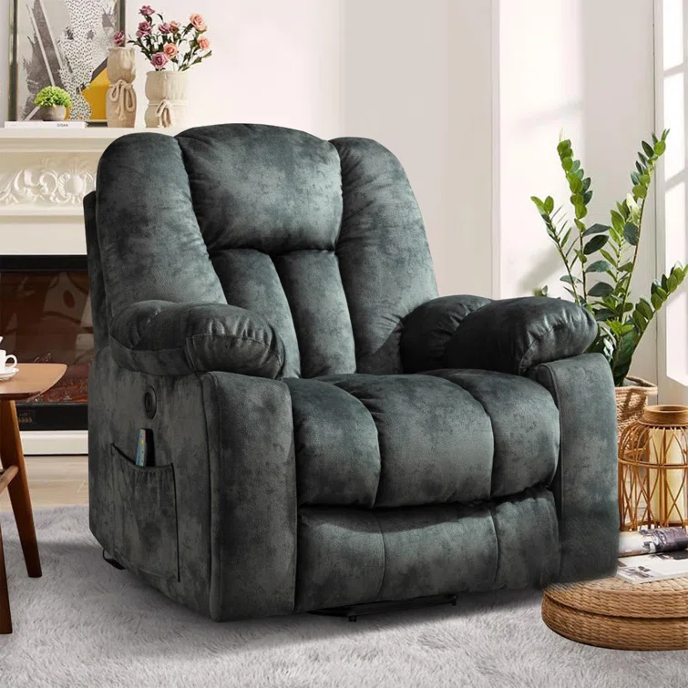 41'' Oversized Power Lift Chair - Heated Massage Electric Recliner with Super Soft Padding