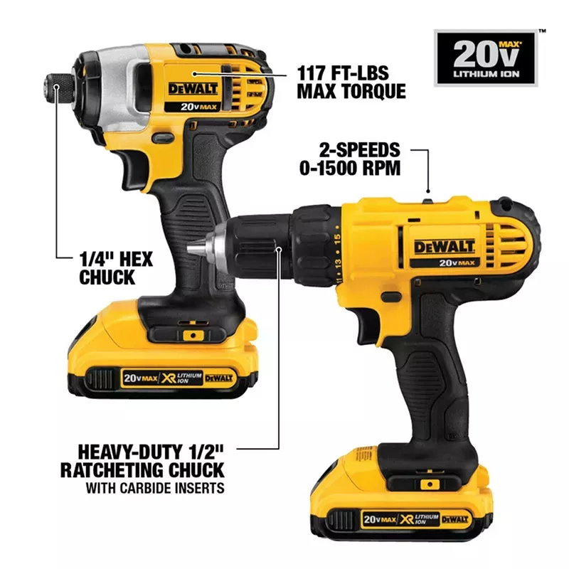 🔥2025🔥 DEWALT 18V Li-Ion Cordless Combo Kit(28-TOOL)