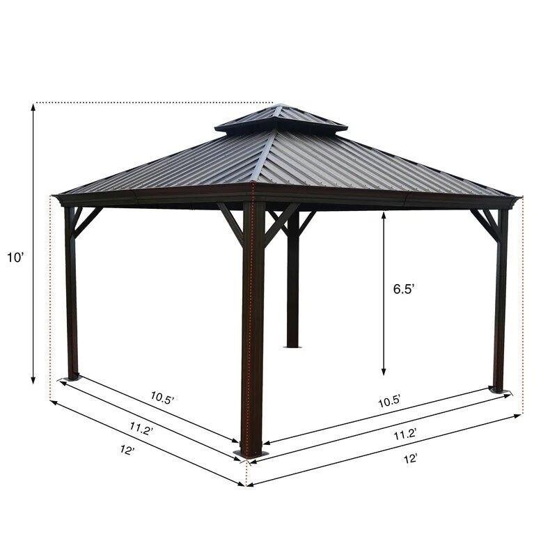 Alexander 12 Ft. W X 12 Ft. D Aluminum Patio Gazebo