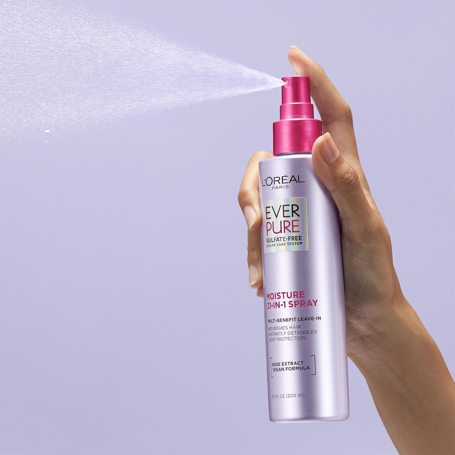 L’Oréal Paris Sulfate Free Moisture 21-in-1 Leave-In Conditioner for Dry Hair, EverPure, 6.8 fl oz (Packaging May Vary)