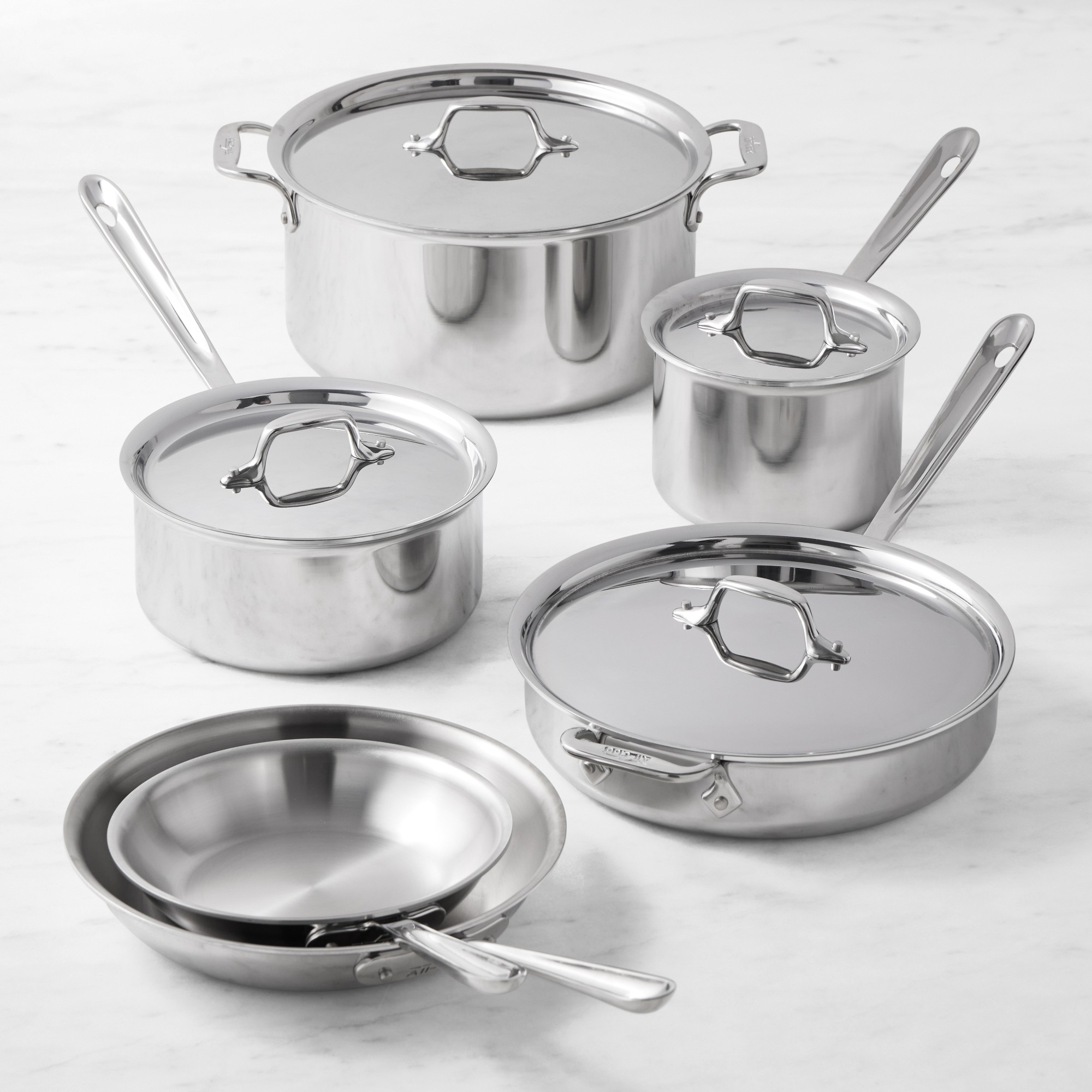 All-Clad D3® Tri-Ply Stainless-Steel 10-Piece Cookware Set