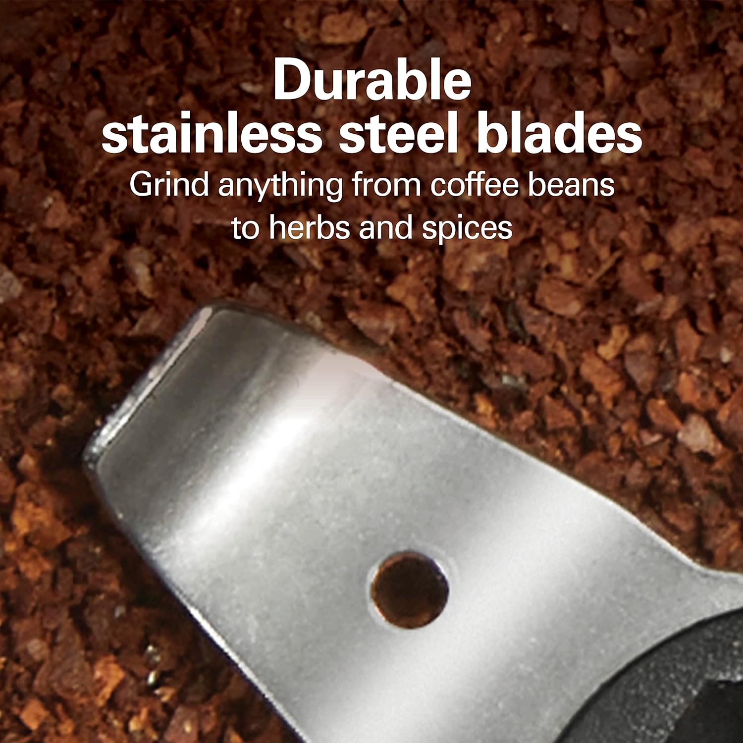 Hamilton Beach Fresh Grind Electric Coffee Grinder for Beans, Spices and More, Stainless Steel Blades, Removable Chamber, Makes up to 12 Cups, Black