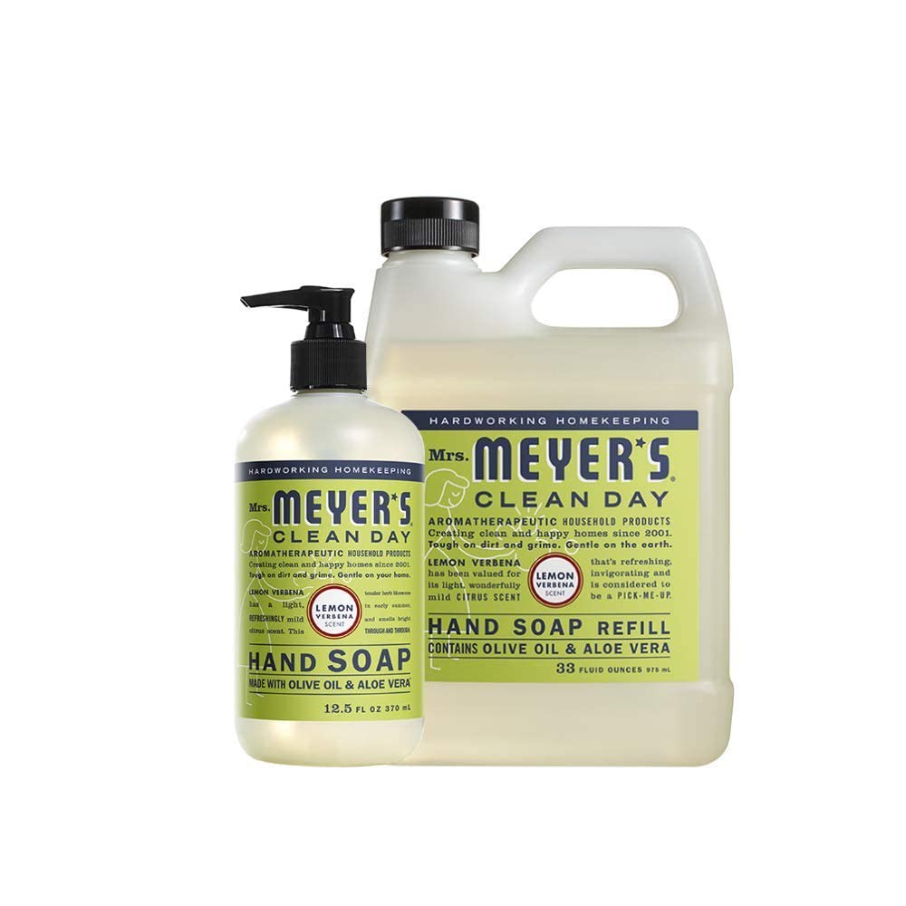 MRS. MEYER'S CLEAN DAY Hand Soap, Made with Essential Oils, Biodegradable Formula, Honeysuckle, 12.5 fl. oz - Pack of 3