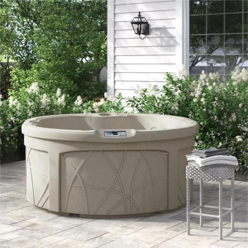 🔥Lifesmart Plug & Play Hot Tub for 4 – 13 Hydrotherapy Jets, Oval Shape, Easy Setup, Ideal for Outdoor Soaking & Stress Relief