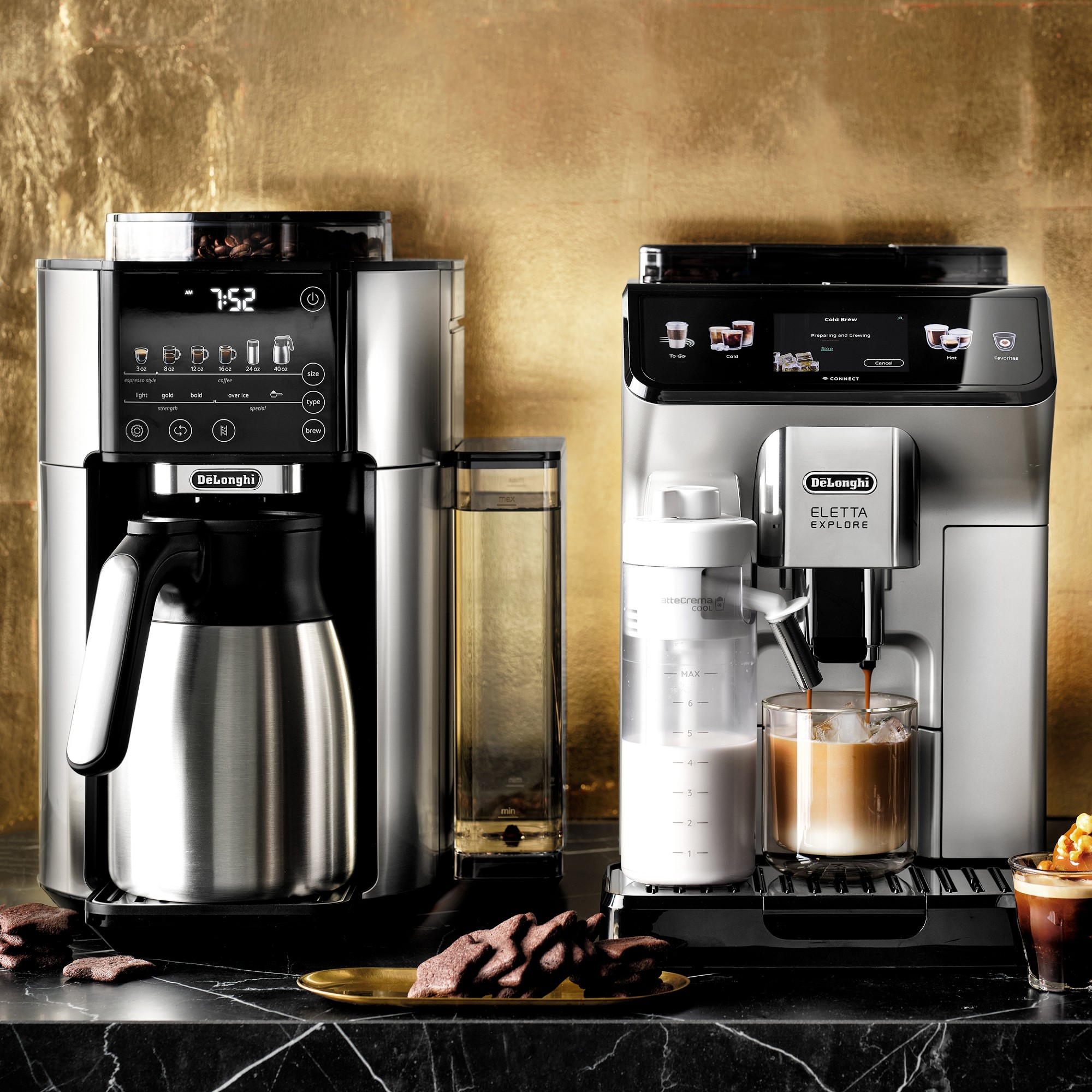 De'Longhi Eletta Explore Fully Automatic Espresso Machine with Cold Brew