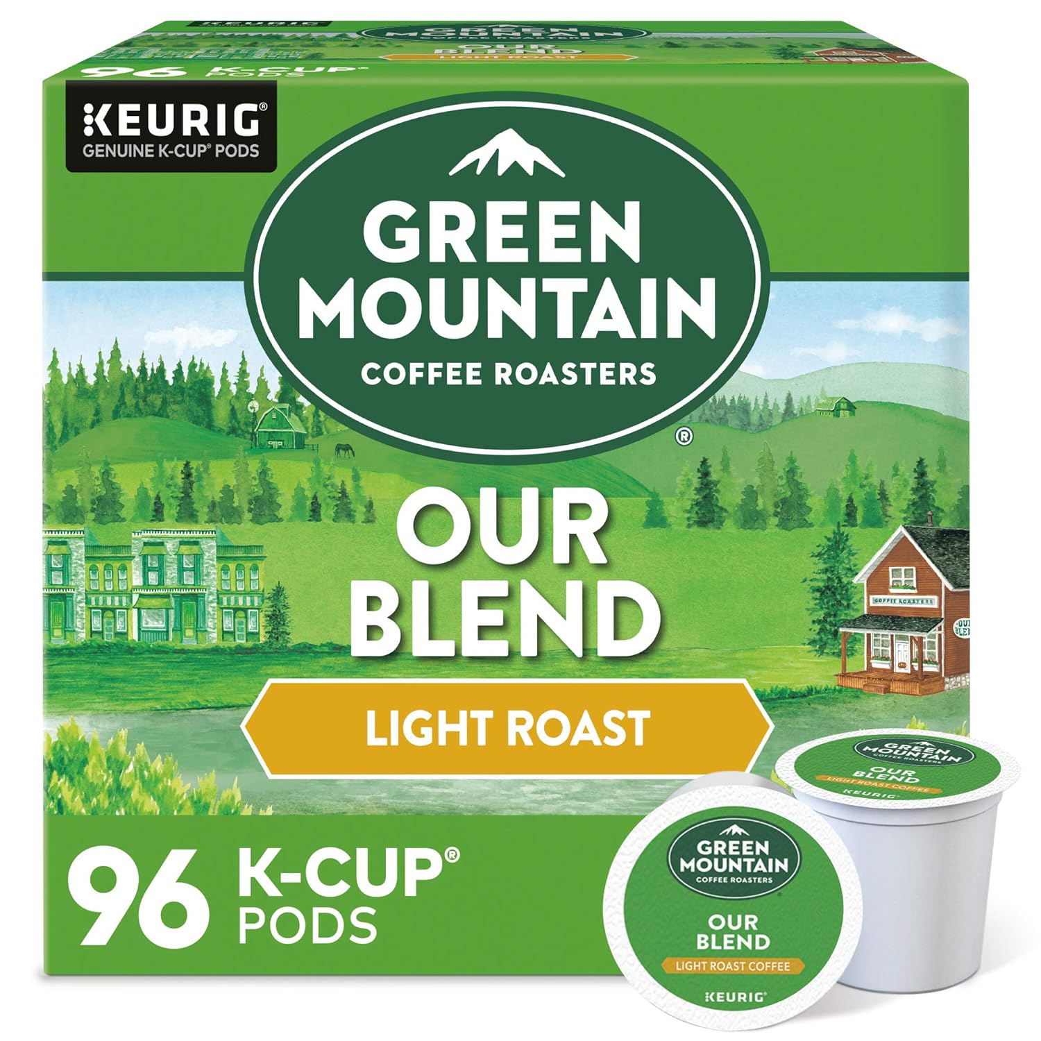 Green Mountain Coffee Roasters Breakfast Blend Single-Serve Keurig K-Cup Pods, Light Roast Coffee, 96 Count